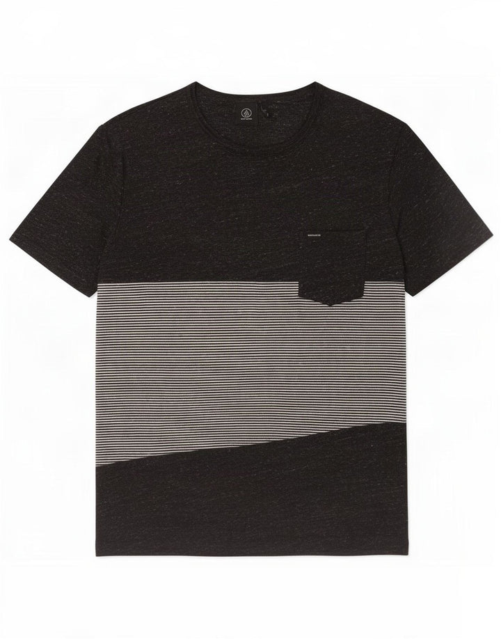Tricou pentru bărbați Volcom Top mare din bumbac cu dungi negre