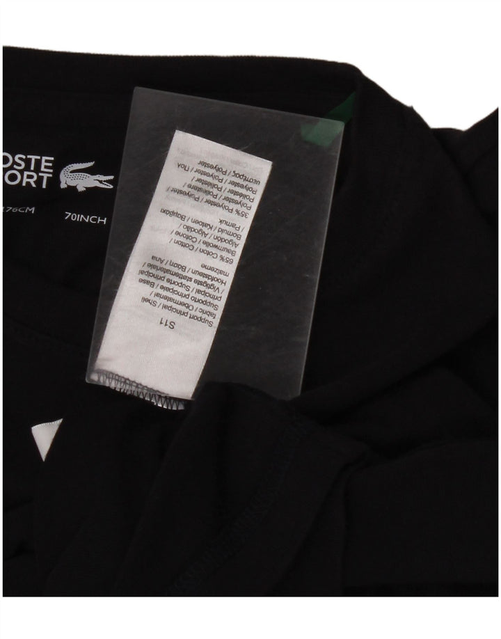 Top grafic LACOSTE pentru baieti cu maneca lunga 15-16 ani, bumbac, albastru bleumarin