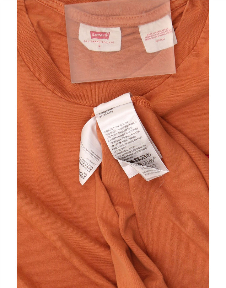 Tricou pentru bărbați Levi's Top mic din bumbac portocaliu