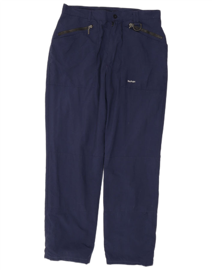 Pantaloni rohan pentru drumeții pentru bărbați W32 L29 poliamidă bleumarin