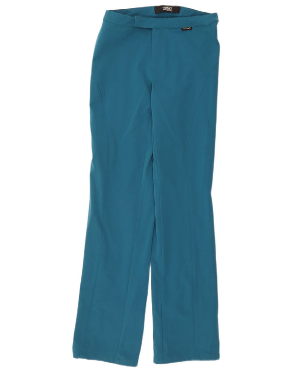 Pantaloni casual drepti pentru femei Versace L30 L34 Poliamidă albastră