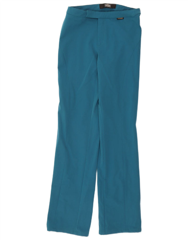 Pantaloni casual drepti pentru femei Versace L30 L34 Poliamidă albastră
