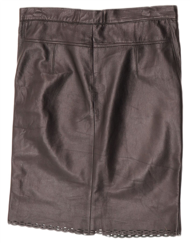 Fusta din piele vintage pentru femei W31 Medium Black