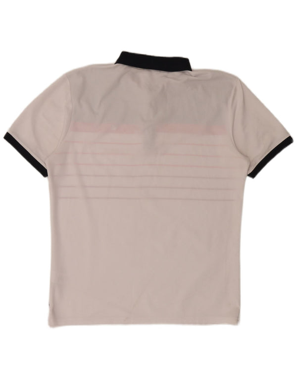 Cămașă polo Calvin Klein pentru bărbați, mare, alb, din poliester