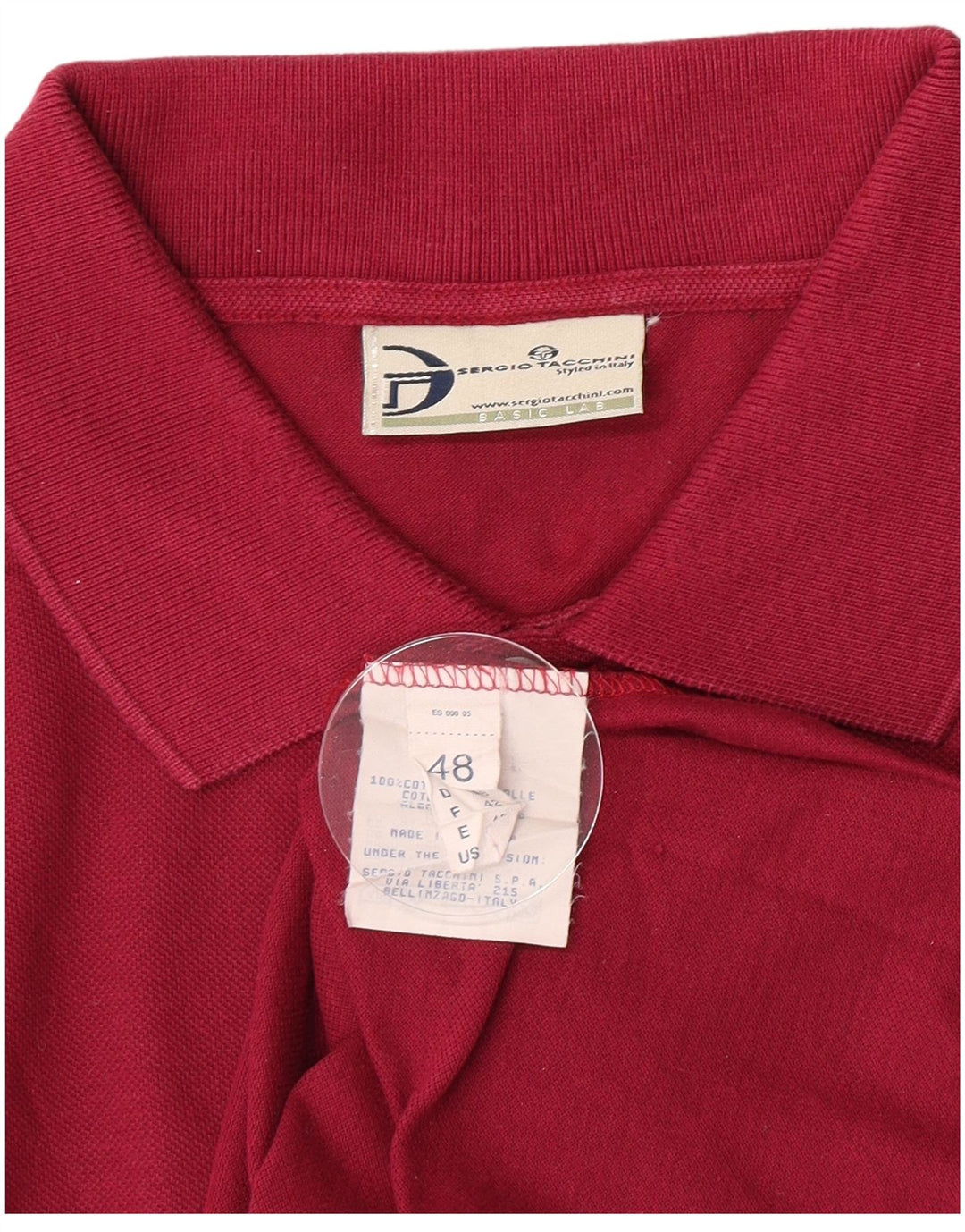Tricou polo Sergio Tacchini pentru bărbați IT 48 Bumbac Maroon Mediu