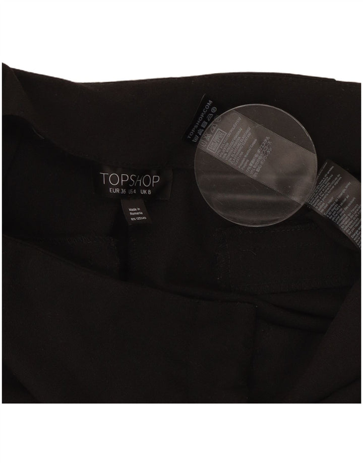 Pantaloni Capri Topshop pentru femei UK 8 Small W27 L22 Poliester negru