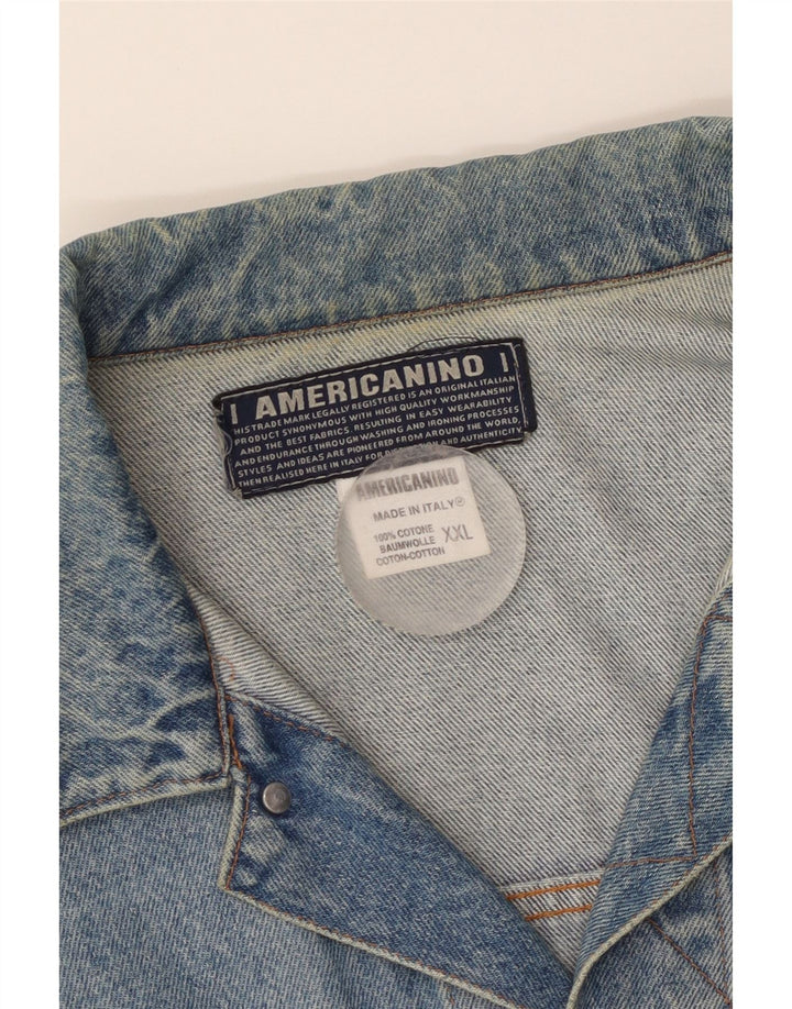 Jachetă de blugi pentru bărbați Americanino UK 44 2XL Bumbac albastru