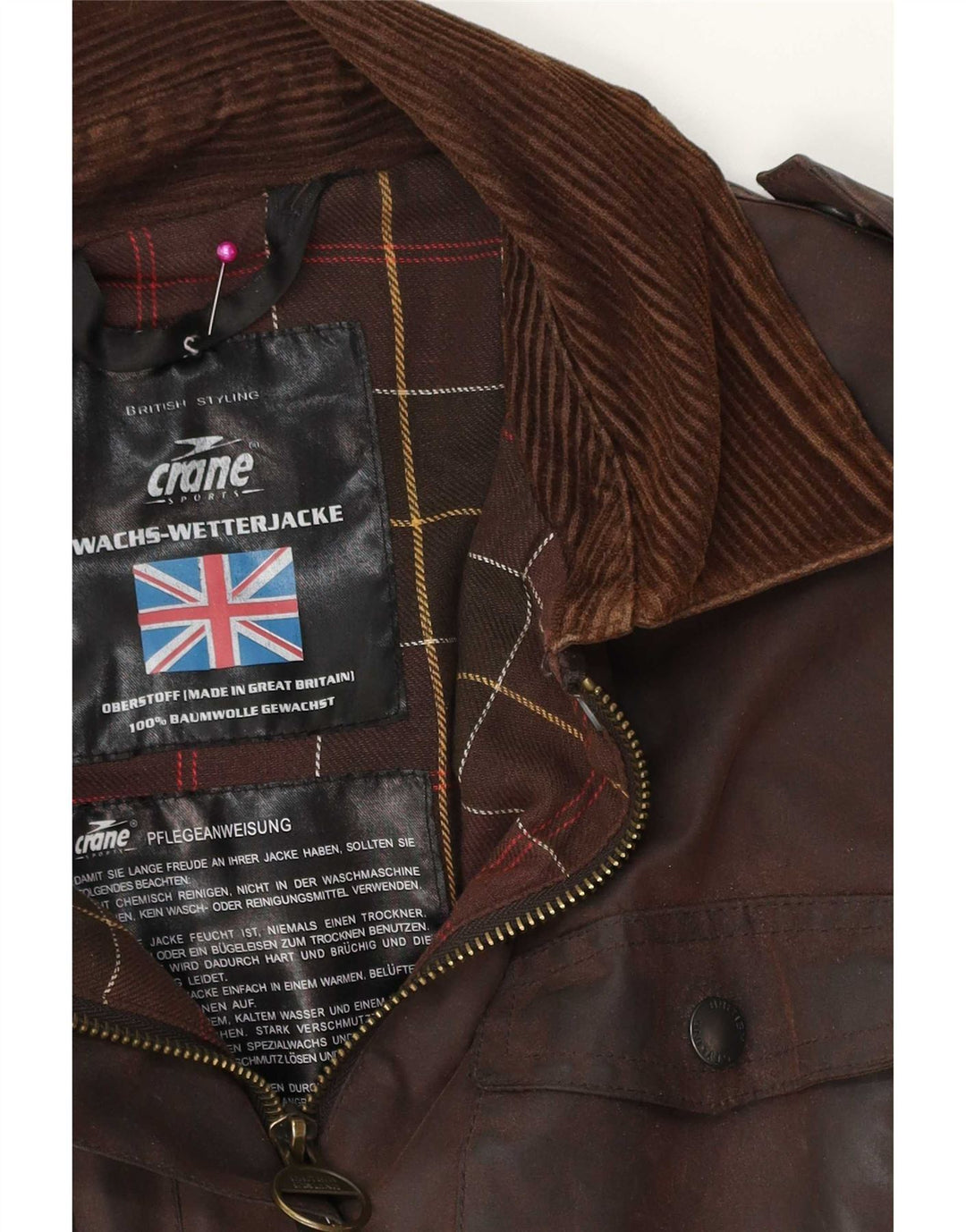 Jachetă militară supradimensionată pentru femei Crane UK 10 Maro mic