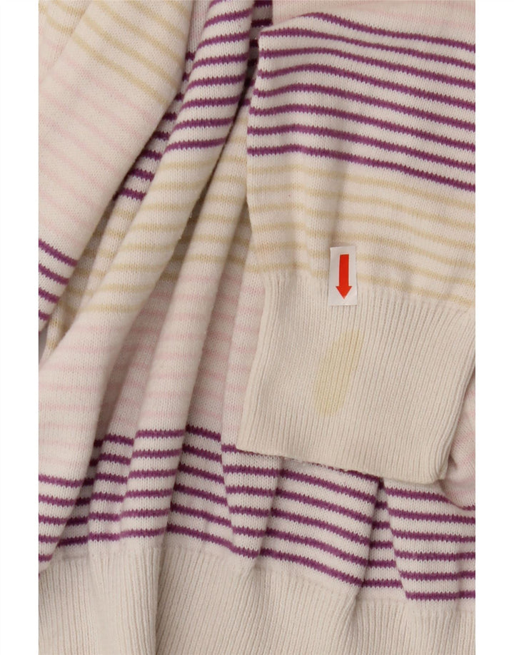 SERGIO TACCHINI Mens V-Neck Jumper Sweater Small Multicoloured Striped