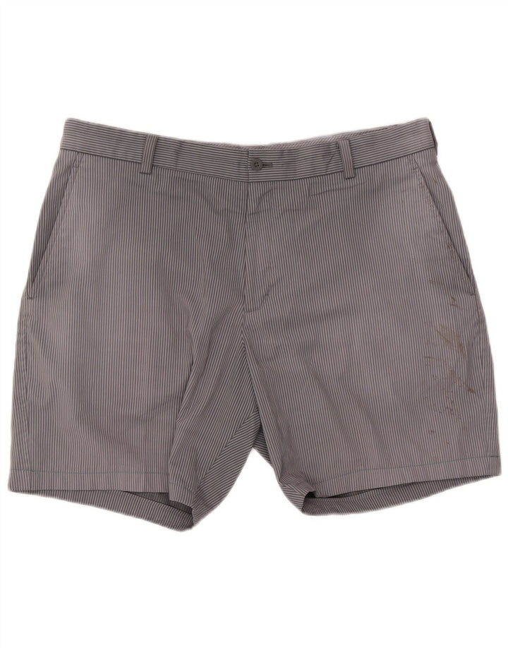 Pantaloni scurți chino de golf Nike pentru bărbați W36, poliester cu dungi mari, gri
