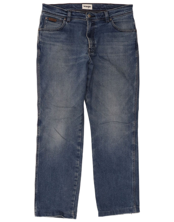 Blugi drepte pentru bărbați Wrangler Texas W34 L29 Bumbac albastru