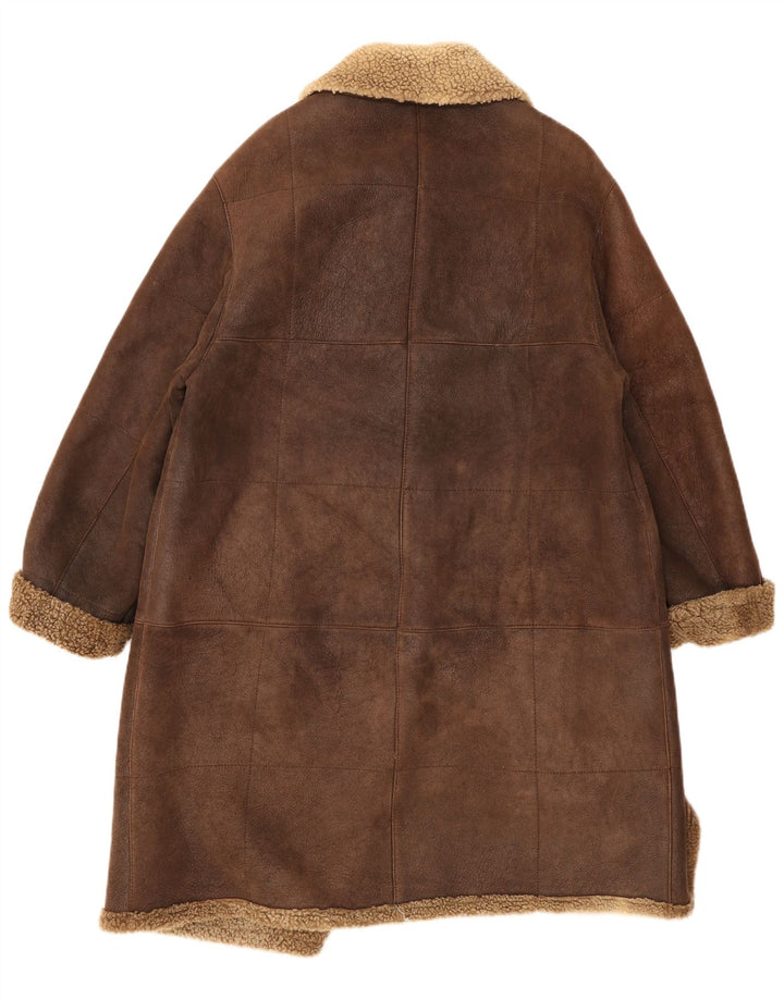 Palton din shearling pentru femei Conbipel UK 14 mare maro