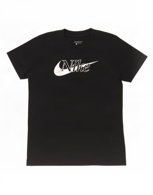Tricou grafic Nike pentru femei Top UK 10 Small Black Bumbac