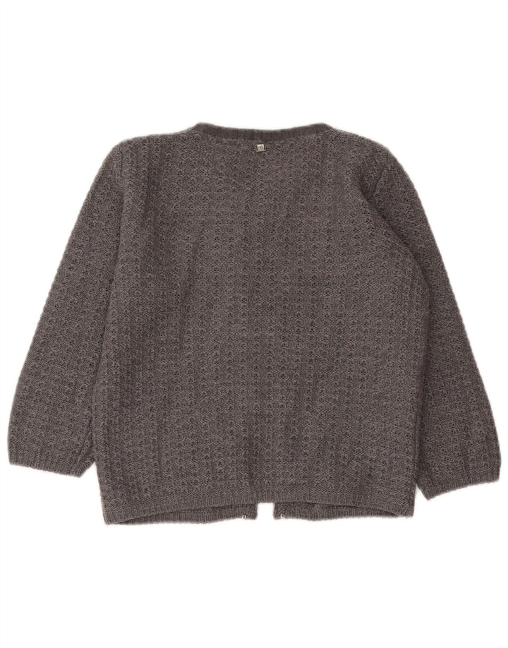 Pulover Trussardi Jeans pentru femei, cu mâneci 3/4, cardigan, UK 12, Gri mediu