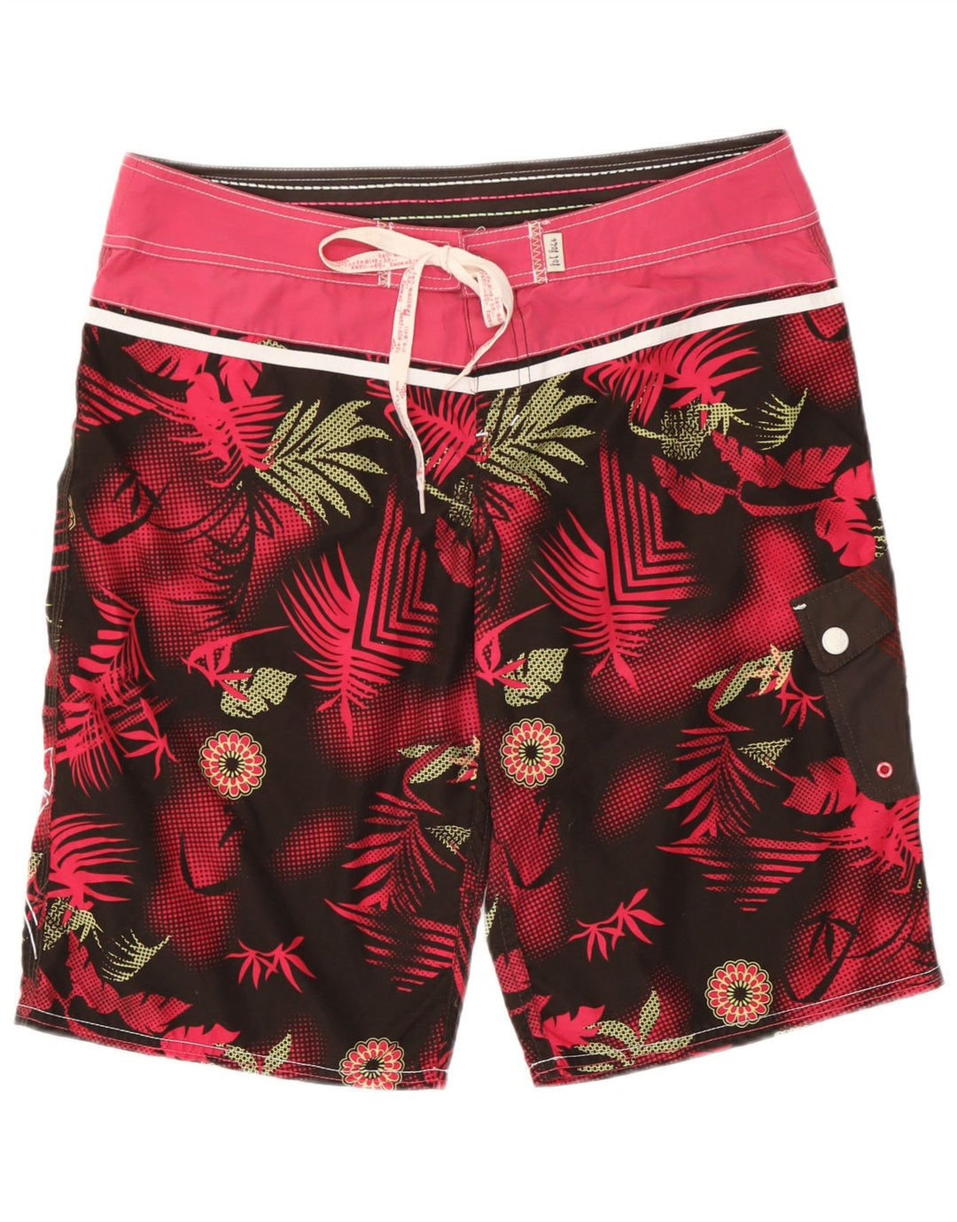 Pantaloni scurți de înot pentru bărbați Fat Face Medium L32 L12 Roz Floral Poliester Plajă