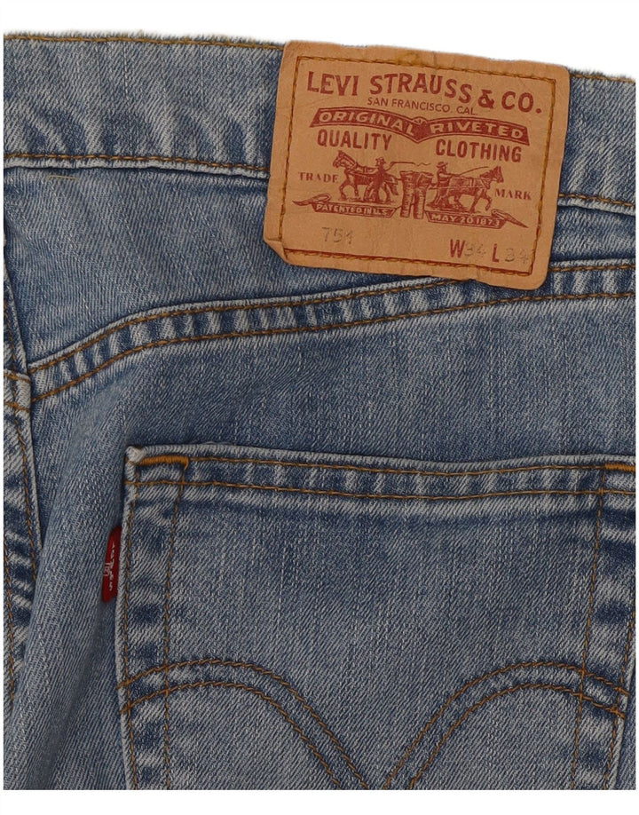 Blugi drepti pentru bărbați Levi's 751 W34 L30 Bumbac albastru