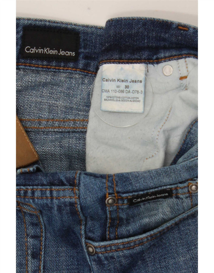 Calvin Klein Blugi drepti pentru bărbați W30 L31 Bumbac albastru