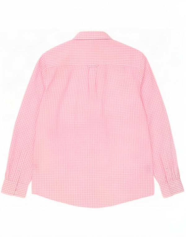 Crew Clothing Cămașă clasică pentru bărbați, bumbac vichy, roz mediu