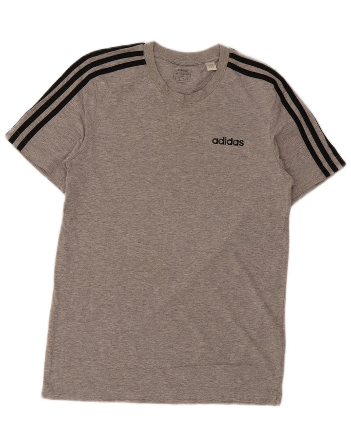 Tricou pentru bărbați Adidas Top mic, gri bumbac