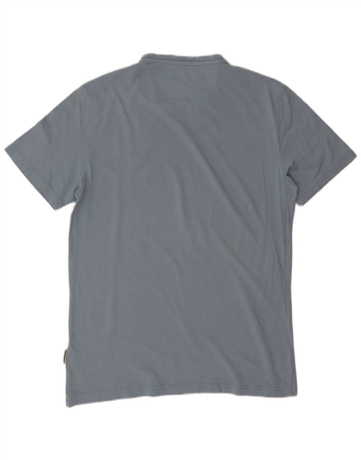 Tricou pentru bărbați Napapijri Top din bumbac albastru mediu