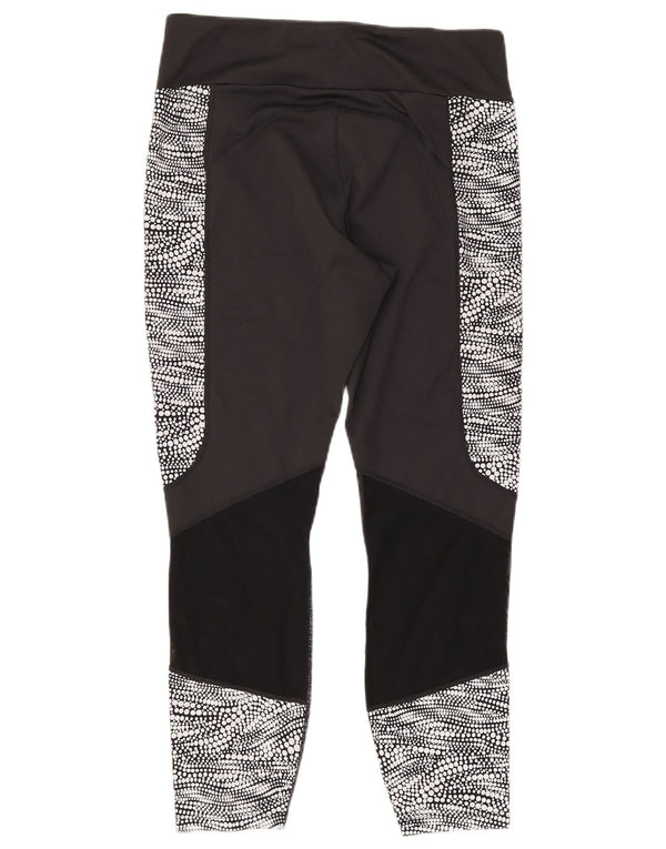 Leggings Capri pentru femei Mountain Warehouse UK 14 Medium Black Colorblock