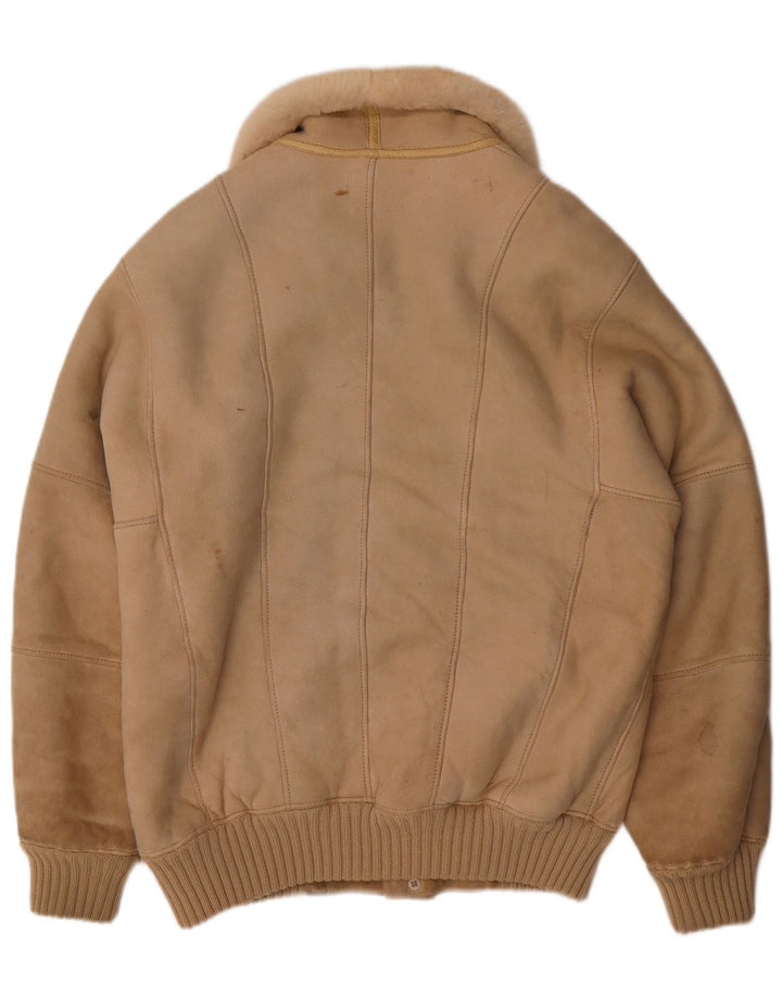 Jachetă Sherpa pentru bărbați VINTAGE IT 56 3XL Lână bej