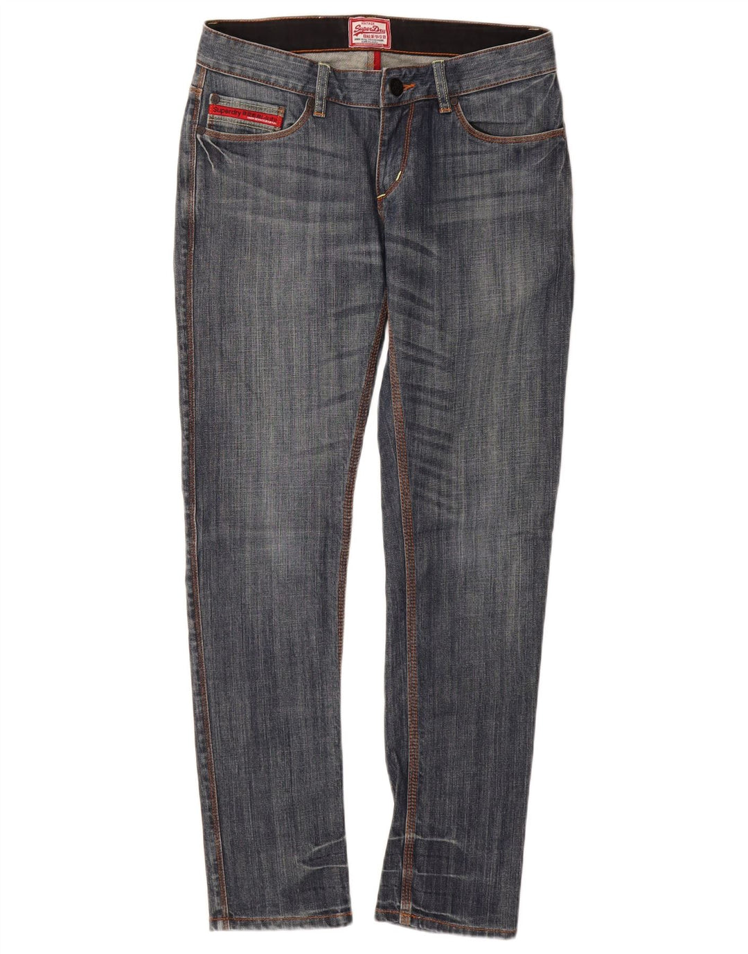 Blugi slim pentru femei Superdry W28 L30 bumbac albastru