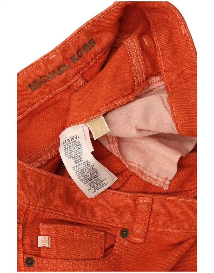 Blugi slim pentru femei Michael Kors US 6 Medium W34 L32 Bumbac portocaliu