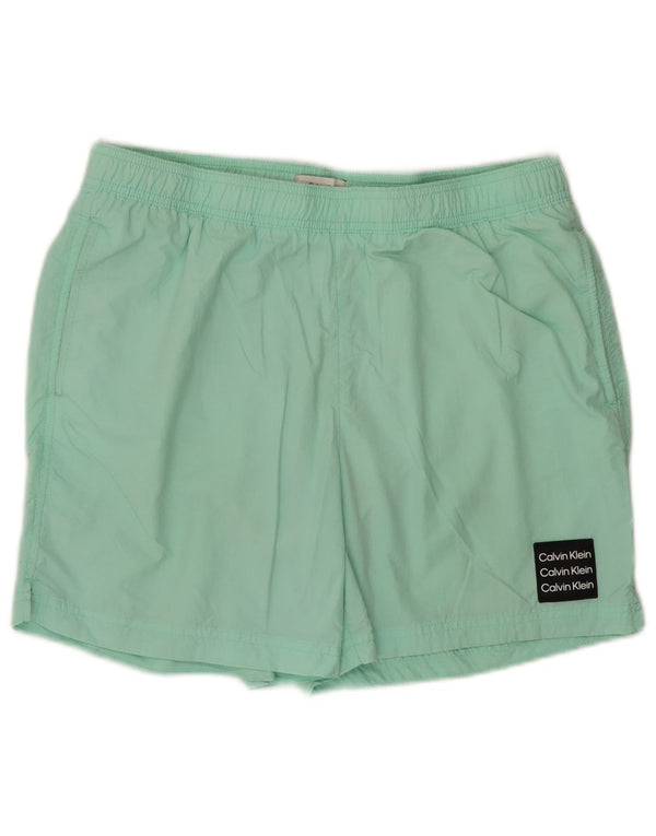 Pantaloni scurți de înot Calvin Klein pentru bărbați, mari, verde, din poliamidă