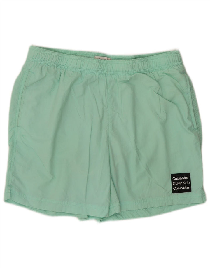 Pantaloni scurți de înot Calvin Klein pentru bărbați, mari, verde, din poliamidă