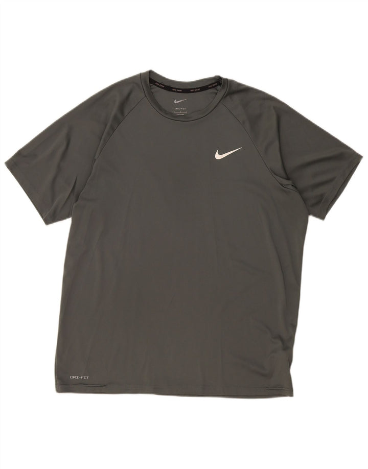Tricou Nike Dri Fit pentru bărbați Top mare din poliester gri