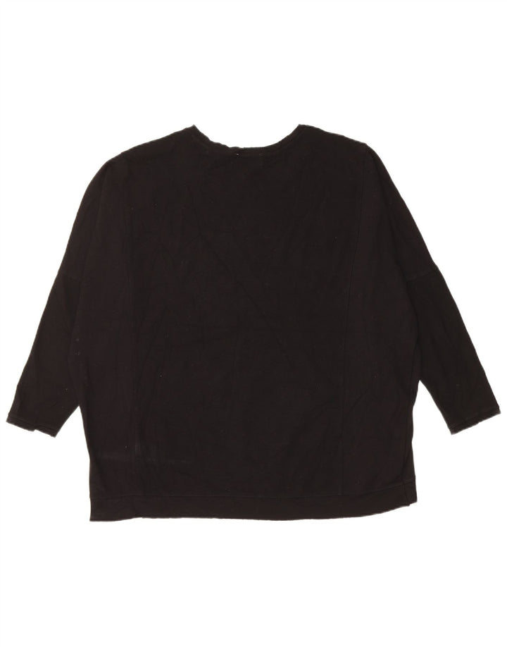 Pulover supradimensionat pentru femei Zara, cu mâneci 3/4, UK 14 Medium Negru