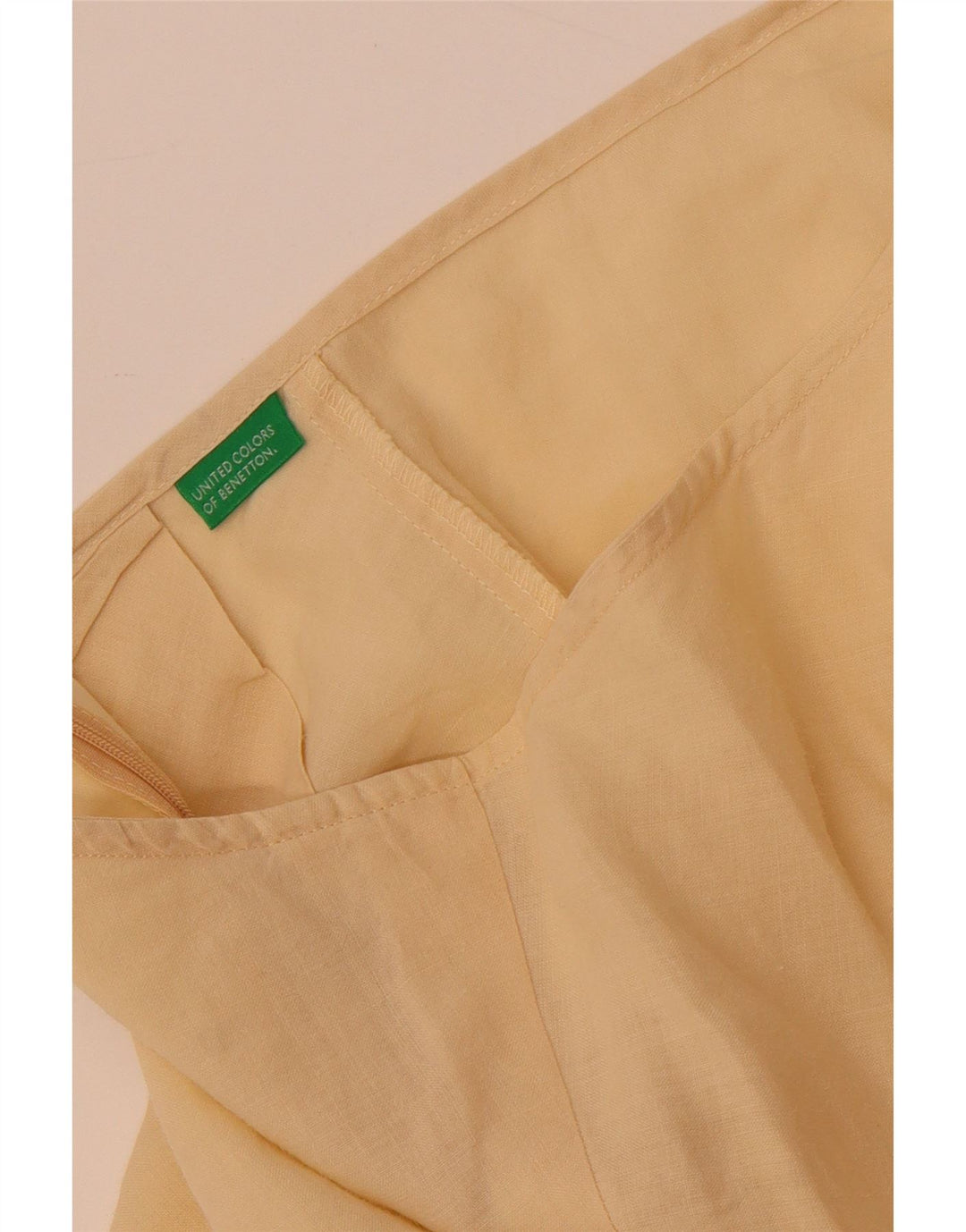 Fusta A-Line pentru femei Benetton W28 Galben mediu