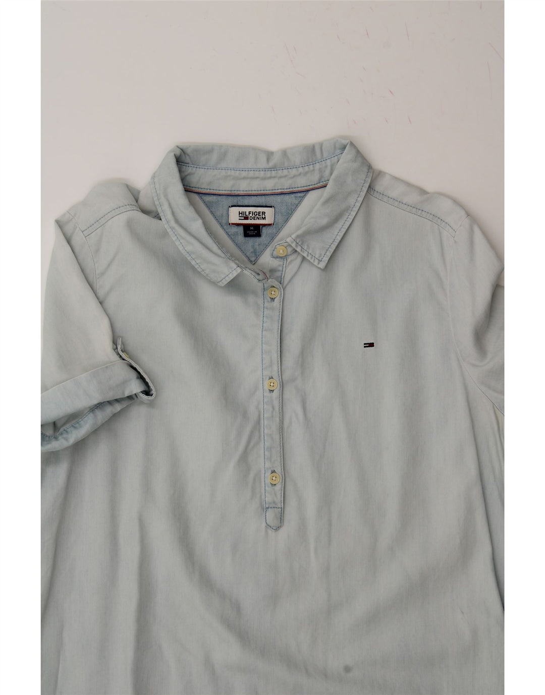 TOMMY HILFIGER Womens Shift Dress UK 14 Medium Blue Cotton Vintage Tommy Hilfiger and Second-Hand Tommy Hilfiger from Messina Hembry 