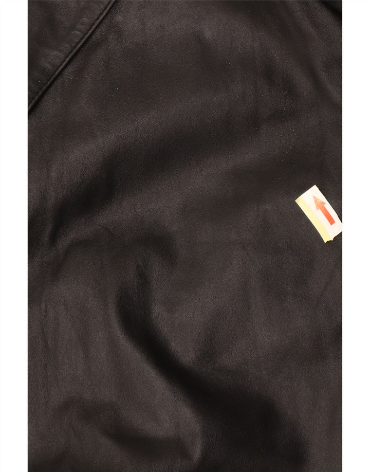 Palton din piele pentru bărbați EU 50, mare, neagră