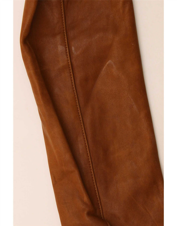 Massimo Dutti Jachetă din piele cu 3 nasturi pentru femei UK 8 Maro mic