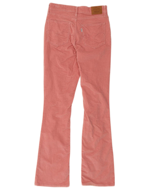 Levi's Womens 725 High Waist Bootcut Corduroy Trousers W26 L32 Pink Cotton