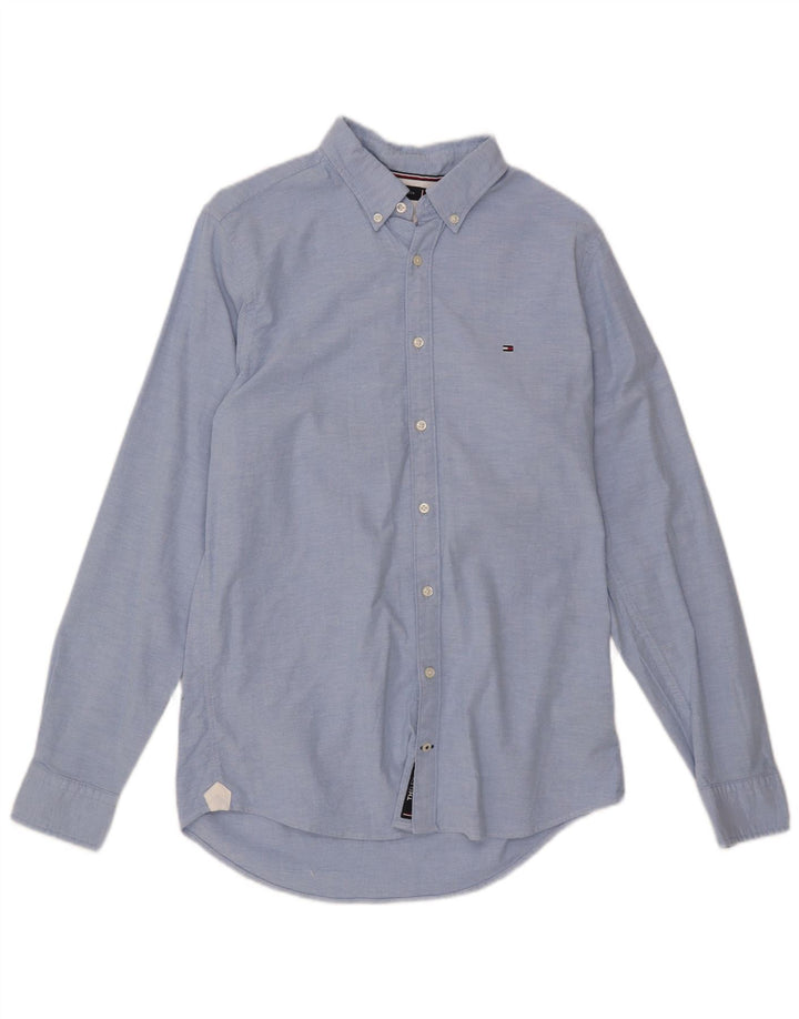 Cămașă pentru bărbați TOMMY HILFIGER Slim Fit Bumbac albastru mediu