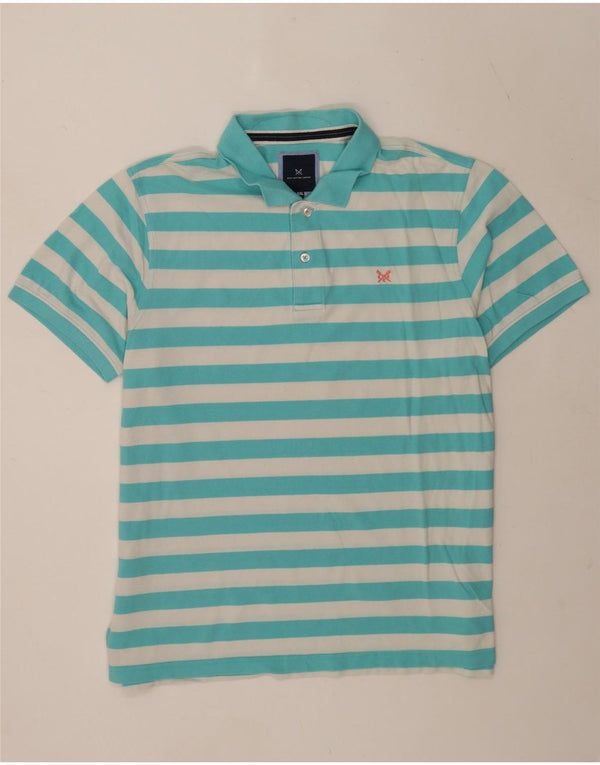 Crew Clothing Tricou polo pentru bărbați 2XL, bumbac cu dungi turcoaz