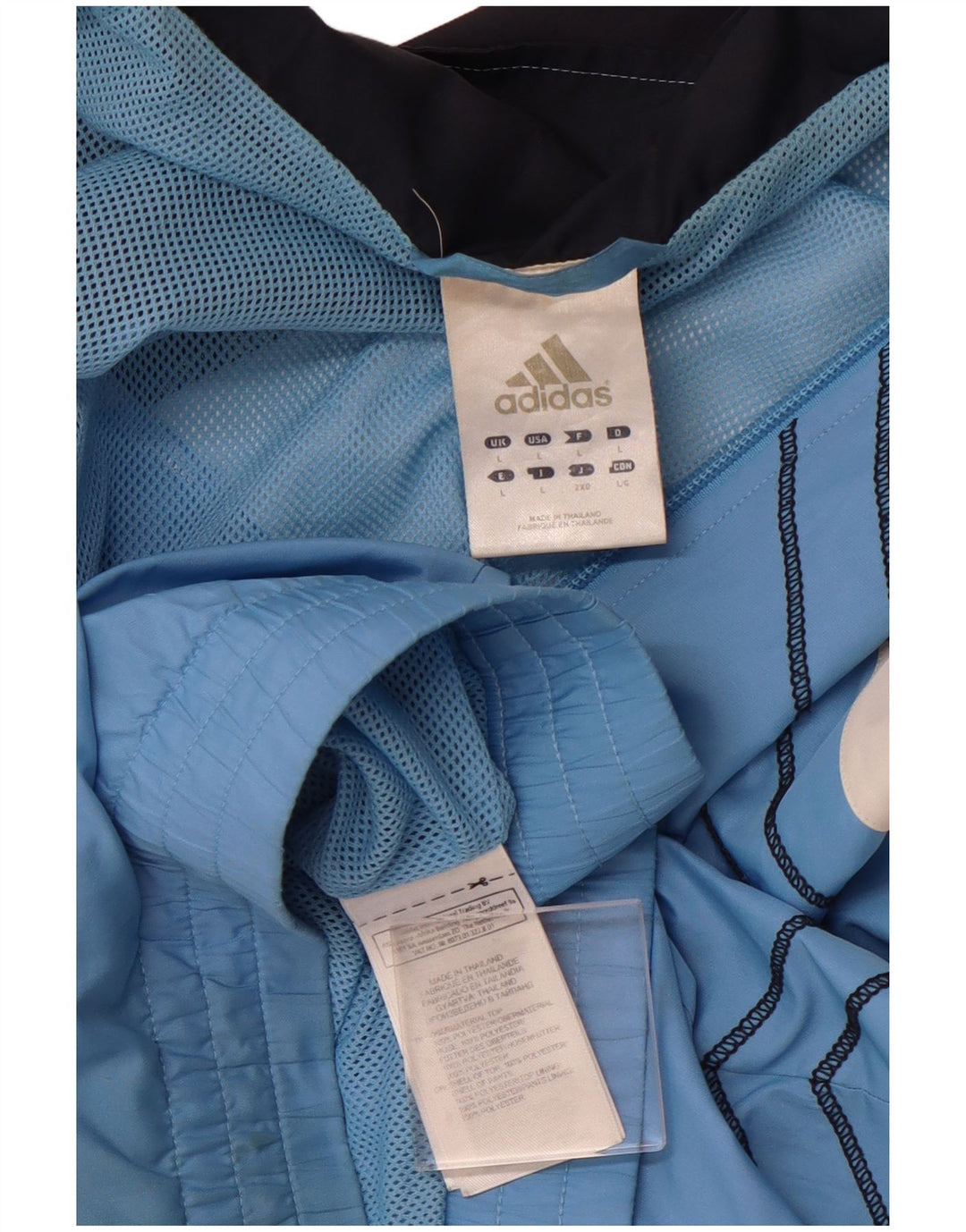 Jachetă de trening pentru bărbați ADIDAS, mare, albastru, din poliester