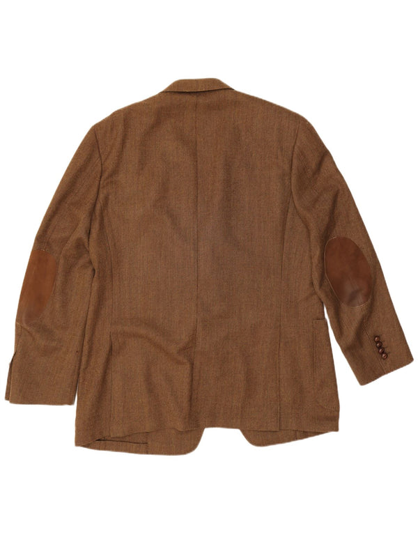 Jachetă pentru bărbați Canali cu 3 nasturi IT 54 2XL Lână virgină maro