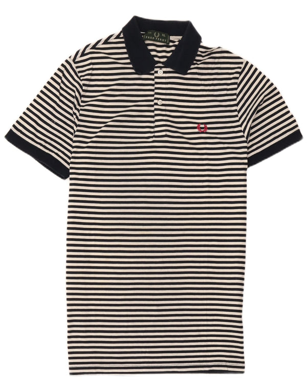 Tricou polo pentru rugby pentru bărbați Fred Perry XL, bumbac cu dungi albastru bleumarin
