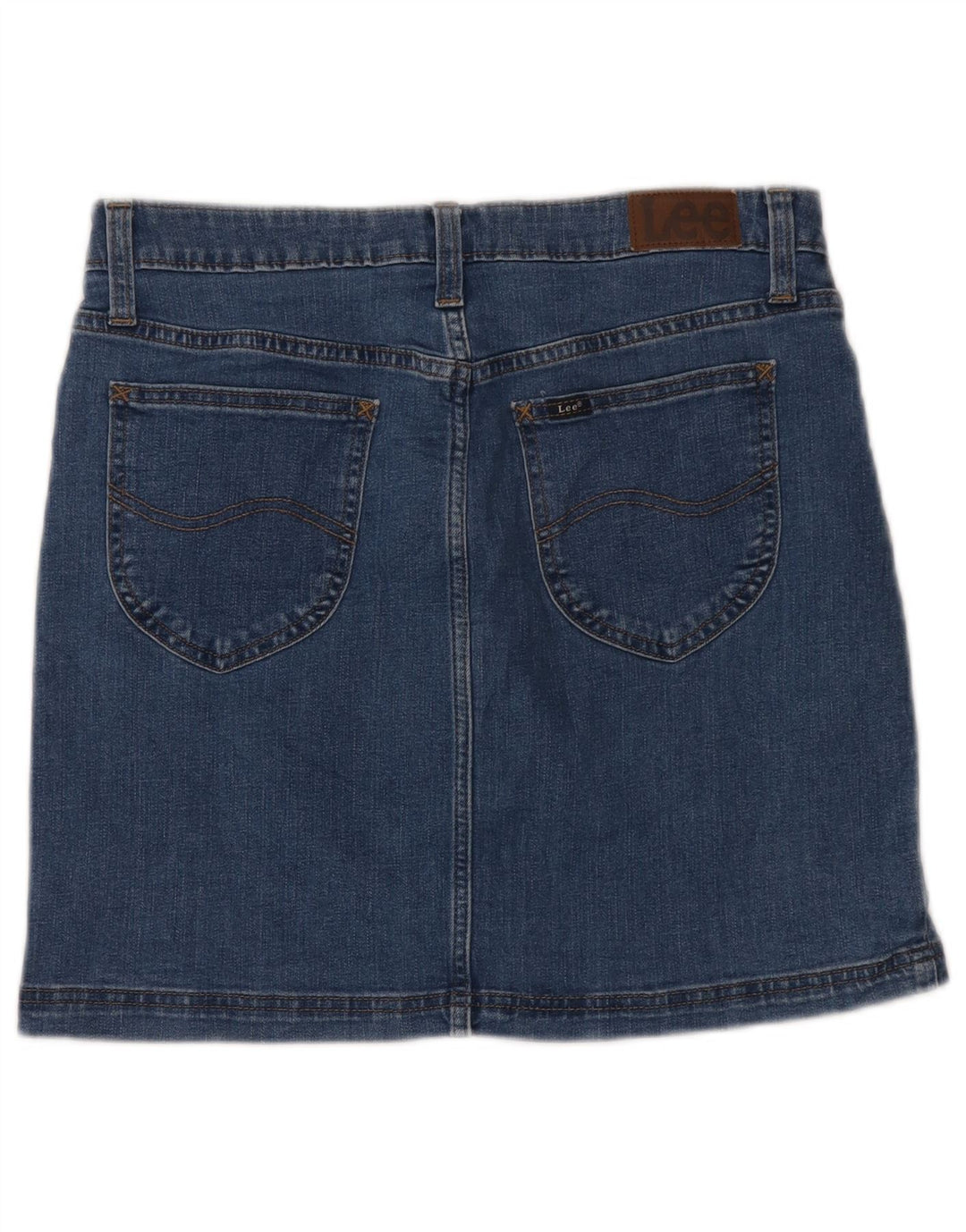 Fusta de blugi pentru femei LEE US 10 Large W32 Blue Bumbac