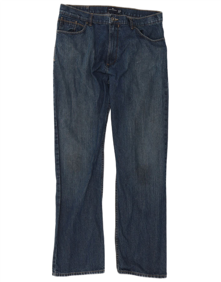 Blugi drepti pentru bărbați Marks & Spencer Blue Harbour W36 L33 Bumbac albastru