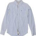 TOMMY HILFIGER Mens Shirt Small Blue Cotton Vintage Tommy Hilfiger and Second-Hand Tommy Hilfiger from Messina Hembry 