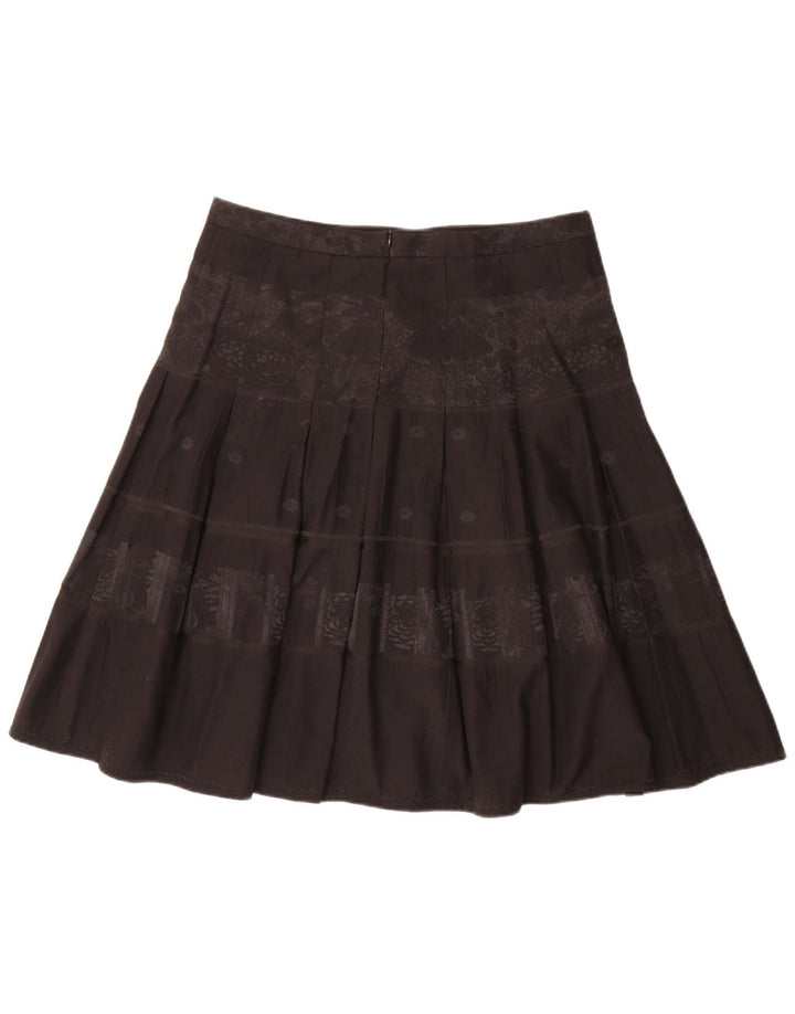Fusta plisată pentru femei Esprit UK 16 Large W34 Poliester floral negru