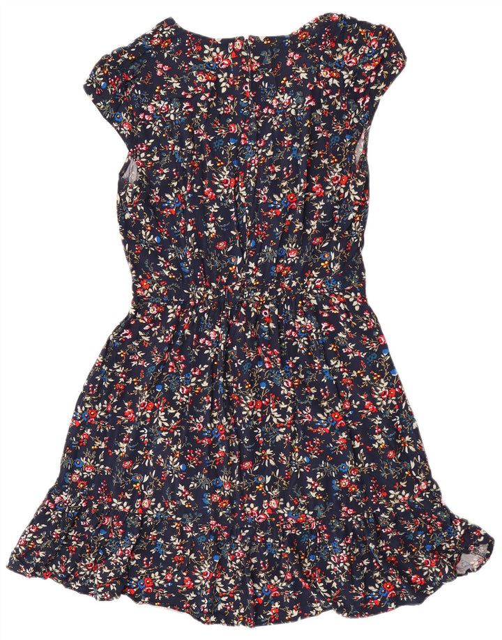 Rochie A-Line pentru femei J. Crew US 6 Medium Bluemarin Floral Viscose