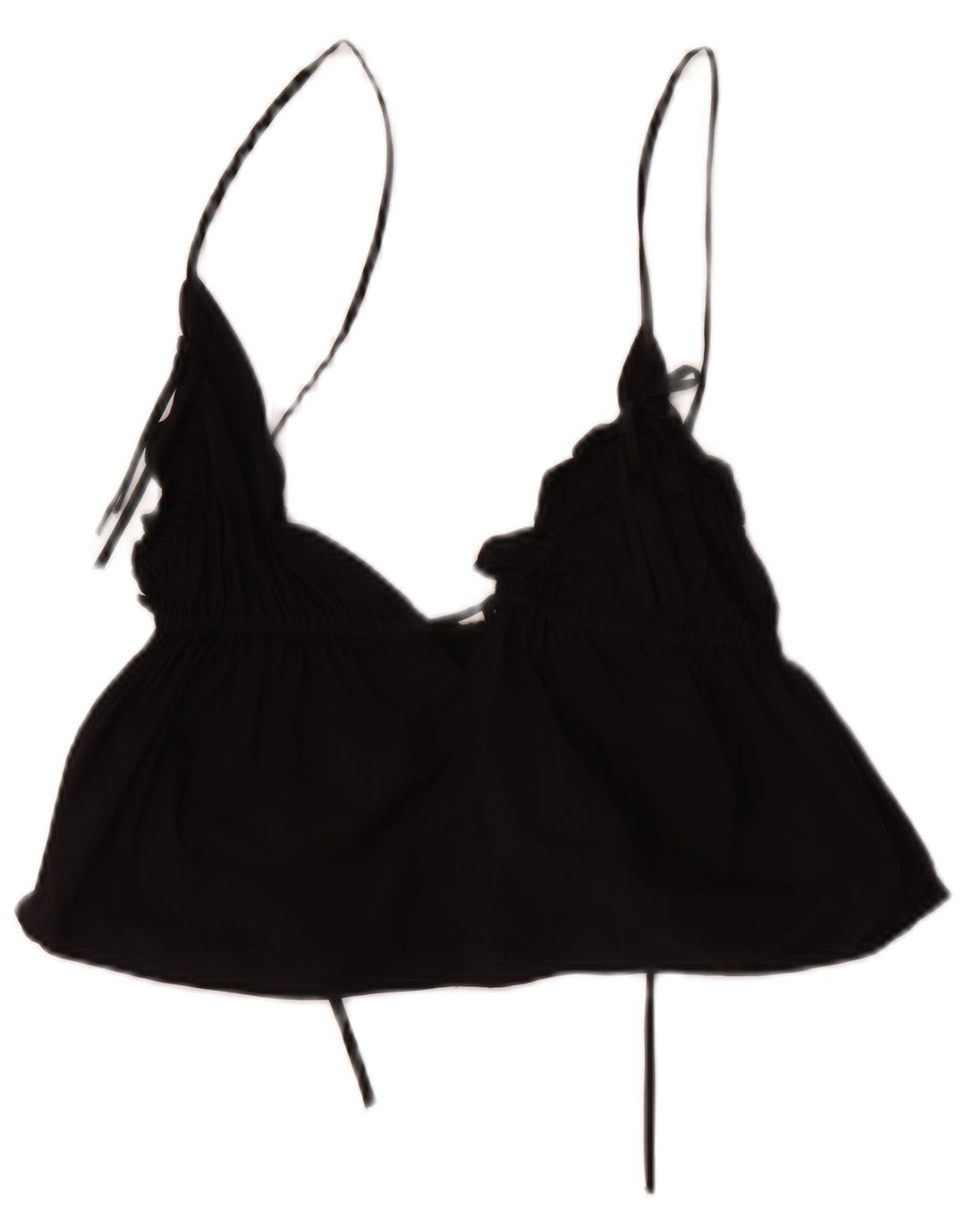 Vintage Crop Cami Top pentru femei UK 4 XS Negru
