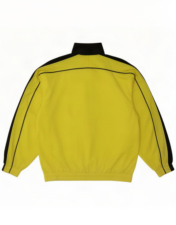Diadora Mens Trening Top Jacket UK 36 Small Yellow Colourblock Polyester