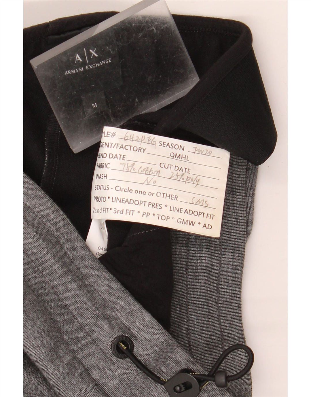Pantaloni de trening pentru bărbați Armani Exchange, bumbac gri mediu
